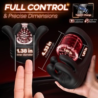 360 °   Vibrateur masculin Licking Glans avec 9 modes de rotation, de serrage et de vibration, jouet d'entraînement pénien, masturbateur, jouets sexuels pour adultes