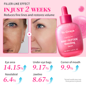 NAD + Peptide Boostant l'Acide Hyaluronique 30ml Sérum Collagène Vegan Anti-âge Soins de la Peau Niacinamide Vitamine C Blanchissant 5 Céramide - Product Image 3