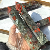 Vente en gros de pierres naturelles de guérison, pointes de cristal en pierre de sang de dragon, obélisques polis pour cadeau de mariage, décoration spirituelle