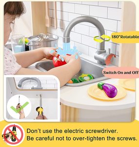Set Giocattolo da <span class=keywords><strong>Cucina</strong></span> in Legno Stile Francese Personalizzato 18 Pezzi per Bambini, <span class=keywords><strong>Gioco</strong></span> di Ruolo Chef Sicuro e Innocuo - Product Image 3