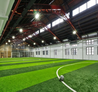 Structure en acier préfabriquée à haute résistance et économique pour salle de football intérieure à montage rapide