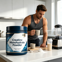 Créatine Monohydrate en Poudre en Gros 5000mg 500g Sans Sucre Soutien Naturel Beauté & Énergie Complément Alimentaire OEM