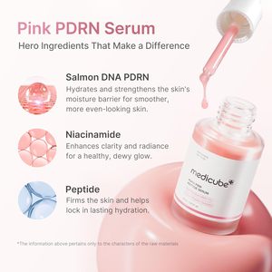 Sérum Peptidique Rose PDRN medicube avec PDRN de Rose |   Sérum éclat rose vegan avec peptides et niacinamide pour l'hydratation et un effet raffermissant - Product Image 3
