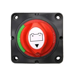 Battery Disconnect Switch 2 Pieces Battery Cutoff Switch Master for Marine Boat Power Isolator On-Off Kill Switch (Regular Style