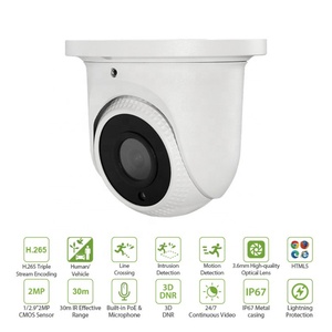 30m IR Effective Range15 Channels Video Audio HTMLS 2MP Fixed Lens Eyeball LP <b>Camera</b> Windows System - Product Image 6