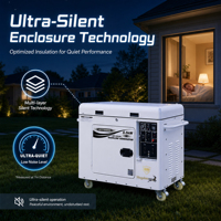 Générateur d'essence portable 6500W, silencieux, démarrage électrique, station d'alimentation pour camping-car, camping, maison, alimentation de secours