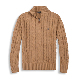 <span class=keywords><strong>Maglione</strong></span> <span class=keywords><strong>Polo</strong></span> RL Personalizzato da <span class=keywords><strong>Uomo</strong></span> in Lana e Cotone con Collo a Girocollo, Lavorazione a Trecce, Casual, Prodotto da Ralphes - Product Image 4