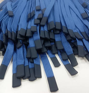 Colorful 100% Polyester Coated High Tenacity Flat Drawcord <b>Sash</b> <b>Cord</b> Rubber Tips Braided 12mm Diameter 135-140cm Length Garments - Product Image 3