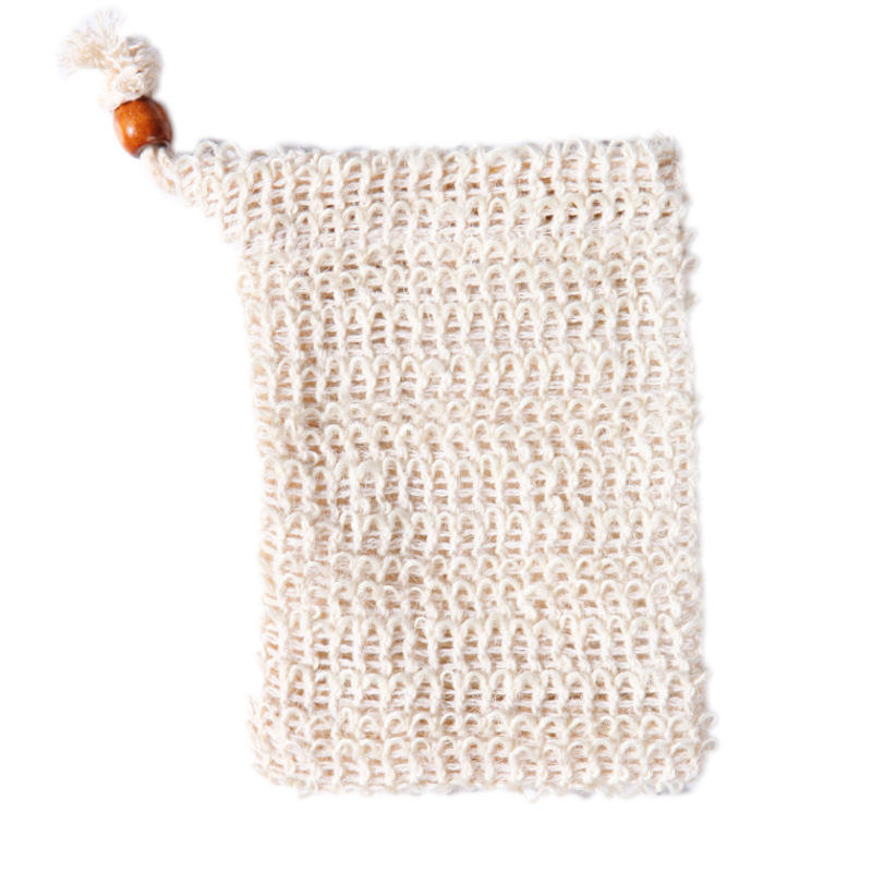 Sac exfoliant lin coton avec des perles