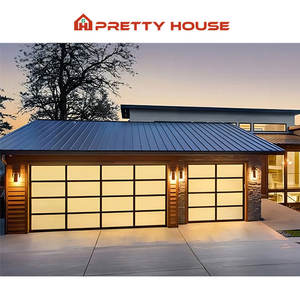 Taille personnalisée 16x7 8x7 télécommande américaine portes de <span class=keywords><strong>garage</strong></span> de <span class=keywords><strong>voiture</strong></span> en verre sans cadre pour les maisons - Product Image 3