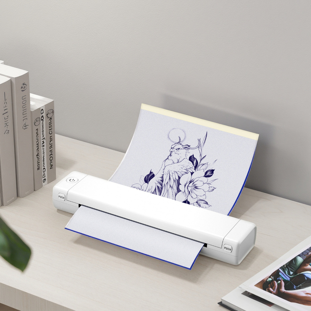 High Quality  A4 Wireless Tattoo Stencil Wireless Blue Tooth Printer  Thermal Copier Machine Portable Mini Tattoo Printer