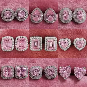 Mix Artikel Angebot Silber Rosa Diamant Ohrringe Braut Ohrringe Ohrring Ohr stecker Design als Geschenk Großhandel N98210