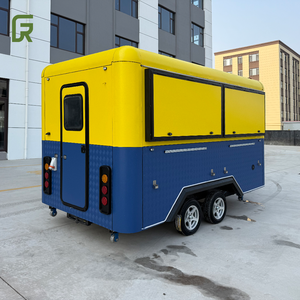 Remolque de comida móvil cuadrado retro color personalizado OEM y ODM camión comercial uso al aire libre Europa caravana restaurante - Product Image 4