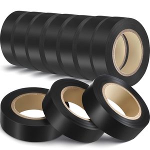 Paquete de 10 Cintas Eléctricas Negras de 180 micras x 19 mm x 60 pies, <span class=keywords><strong>Cinta</strong></span> Eléctrica de Alta Temperatura Resistente a la Intemperie para Aislamiento y Envoltura de Cables - Product Image 6
