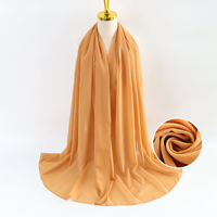Nouveau foulard en mousseline uni pour femme, prêt-à-porter, hijab instantané, châle musulman, hijabs islamiques, écharpes arabes pour la tête