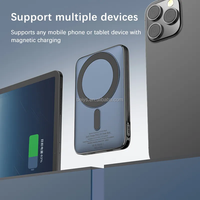 Chargeur sans fil magnétique portable 5000mAh avec câble intégré, batterie externe 22.5W PD à charge rapide, batterie externe 5000mAh avec écran LED