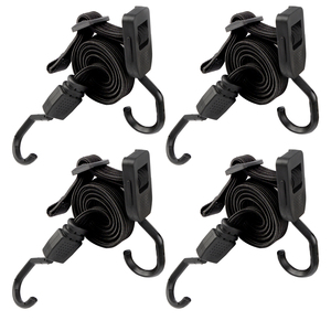 Aksesoris motor tali kargo Superior lateks kabel <span class=keywords><strong>Bungee</strong></span> datar dengan kait tali <span class=keywords><strong>Bungee</strong></span> dapat disesuaikan