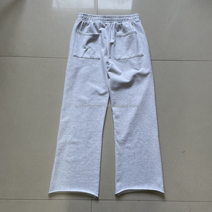 Nuovo arrivo pantaloni da jogging <span class=keywords><strong>grigi</strong></span> personalizzati di alta qualità in cotone 100% pantaloni larghi elasticizzati in vita da <span class=keywords><strong>donna</strong></span> pantaloni larghi - Product Image 2