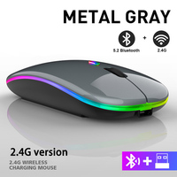 Nouvelle souris sans fil avec lumière rvb Rechargeable par USB pour ordinateur portable PC Macbook 2.4GHz souris de jeu