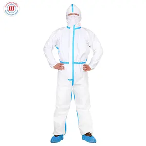 TYPE 4/5/6 Non-Woven Disposable Microporous Film laminated Anti-Static SF cleaning coveralls