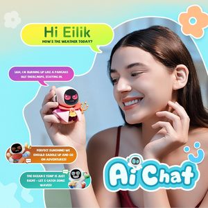 Eiliko Aquamarine Tiny AI Charm Robot Toy con Chat de Voz, Respuestas Emocionales, Traje Temático Intercambiable, Regalo para Parejas - Product Image 5