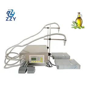 2 head Electric Gear Pump Olive Oil Peanut oil Filler Engine oil Filling machine and Weighing Machine