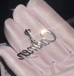 Şık <span class=keywords><strong>10K</strong></span> katı beyaz altın özel ad ilk mektup kolye kolye 6.66G Natural ct VS doğal elmas kolye - Product Image 5