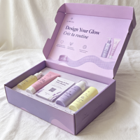 Boîtes d'emballage pour lotion corporelle DTC, boîtes à fermeture automatique en carton ondulé E, emballage personnalisé