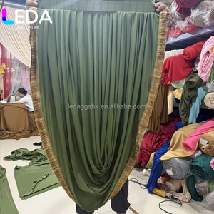 LEDA <b>Backdrop</b> Curtain Drapes Pink Drape Cross Drapes Double Layer Wedding Wall <b>Backdrop</b> Stage Curtain with <b>Stand</b> Frame - Product Image 6