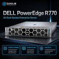 Server Dell R770 PowerEdge 2U Dual Socket Intel Xeon 6 DDR5 6400MT/s PCIe 5.0 iDRAC9 Server Cloud Pusat Data Kepadatan Tinggi