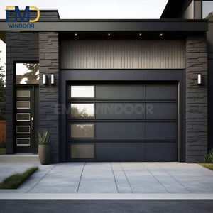 Portes de garage en bois avec panneaux d'isolation thermique double couche - Product Image 1