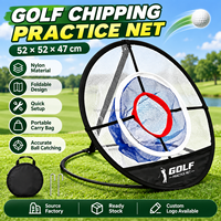 MAI CCA Filet de golf pliable pour le chipping, en nylon, montage rapide, sac de transport portable, entraînement en extérieur, 52x52x47CM, 360 degrés