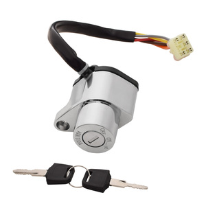 Cerradura de encendido genérica para motocicleta con llaves para Suzuki Intruder VL1500 VZ800 97-04, pieza de repuesto frontal de aluminio - Product Image 2