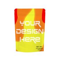 Sacs Mylar holographiques laser personnalisés avec logo, résistants aux enfants, pour bonbons, gommes et biscuits comestibles, 1g, 3.5g, 7g, avec boîtes de présentation pour lait