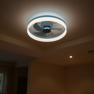 Modern LED <b>Ceiling</b> Fan With <b>Lights</b> Dimmable Embedded Flush Mount 5 Blades DC Motor <b>Remote</b> <b>Control</b> Living Room 32 48 Inches - Product Image 2