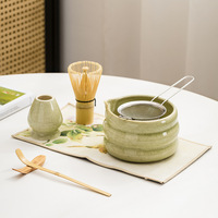 Vente en gros de nouveaux ensembles d'outils de bol à matcha de luxe réutilisables de 7 pièces avec une belle boîte-cadeau pour les cadeaux de vacances