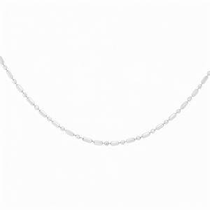 Collier extensible en platine Pt950 blanc brillant opulent avec maillons en perles octogonales pour soirée, bijou statement féminin - Product Image 3