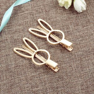 Pinces à cheveux en métal plaqué or, design couronne, cœur, oreilles de lapin, nœud papillon, pour usage quotidien, accessoires de bijouterie - Product Image 4