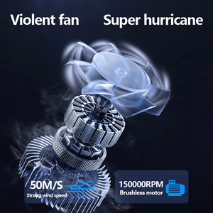 מאוורר טורבו כף יד נייד במהירות גבוהה 150000 prm 50 m/s מהירות אבק אבק ניקוי - Product Image 3