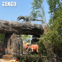 Dinosaure animatronique en métal pour parc d'aventure, parc de trampoline, maison, aéroport - Figurine interactive pour centre commercial