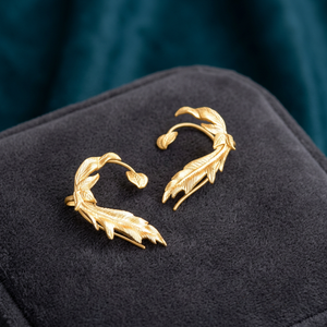 Pendientes de Oreja con Alas de Pluma en Latón Chapado en Oro de 18K, Estilo Bohemio, Moderno, Unisex, Regalo, Joyería de Moda - Product Image 2