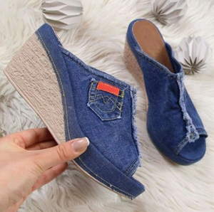 Ultimo Modello di <span class=keywords><strong>Scarpe</strong></span> da Donna con Tacco Alto, Sandali da Donna Taglia Grande, <span class=keywords><strong>Scarpe</strong></span> con <span class=keywords><strong>Zeppa</strong></span> - Product Image 3