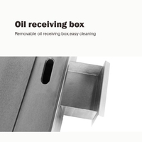 Peralatan Masak Komersial Promo Panas, Meja Panggangan Stainless Steel Gas/Listrik Dua Tungku, Mesin Panggangan Kompor