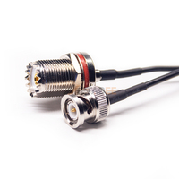 Câble coaxial RF BNC mâle vers UHF femelle, bulkhead, RG174, 50 ohms, pigtail jumper pour antenne et radio amateur