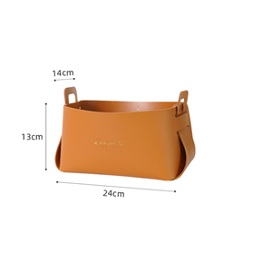 ตะกร้าเก็บของทำจากหนังทรงสี่เหลี่ยมสำหรับใช้ในห้องครัวและห้องน้ำ - Product Image 6