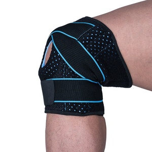 Genouillère de sport en néoprène et polyester, avec sangle tricotée, pour course, <span class=keywords><strong>équitation</strong></span>, basketball, offrant une <span class=keywords><strong>protection</strong></span> résistante à l'usure et un soutien compressif. - Product Image 6