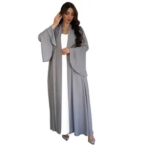 Новое Модное новое качественное платье 2762 Kuwii, мусульманское платье из Дубая, ислам, абайя, арабское платье, женское открытое исламское платье