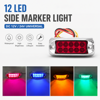 Feu de position latéral LED 12V 24V pour camion, remorque, bus, fourgonnette, clignotant, feu arrière, feu stop