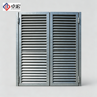 Fenêtre à persiennes en acier robuste pour la dissipation de la chaleur, fenêtre de ventilation en métal pour usage industriel