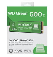 Untuk SSD Internal NVMe Green SN3000 500GB/1TB/2TB Gen4 PCIe M.2 2280 5000 MB/s Desktop Baru WDS500G4G0E